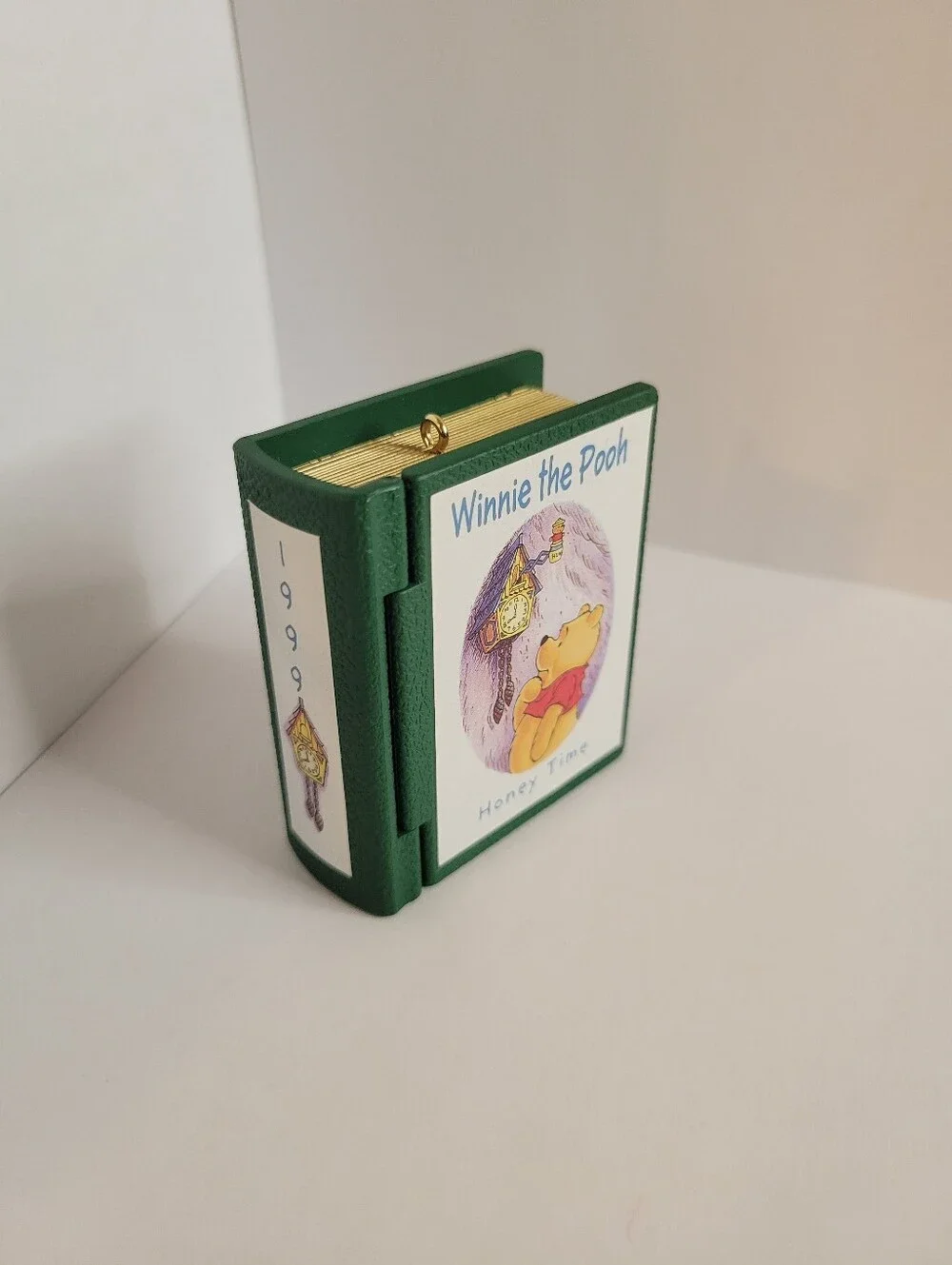 Disney Winnie the Pooh Green and Gold Book Ornament